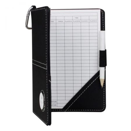 Кожаный держатель для карточек счета в гольфе может быть упакован на заказ.